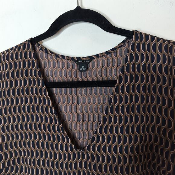 Ann Taylor LOFT TopGeometric Ruffle Sleeve - Picture 5 of 8